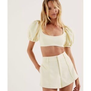 For Love and Lemons Courtney Crop and Short Set